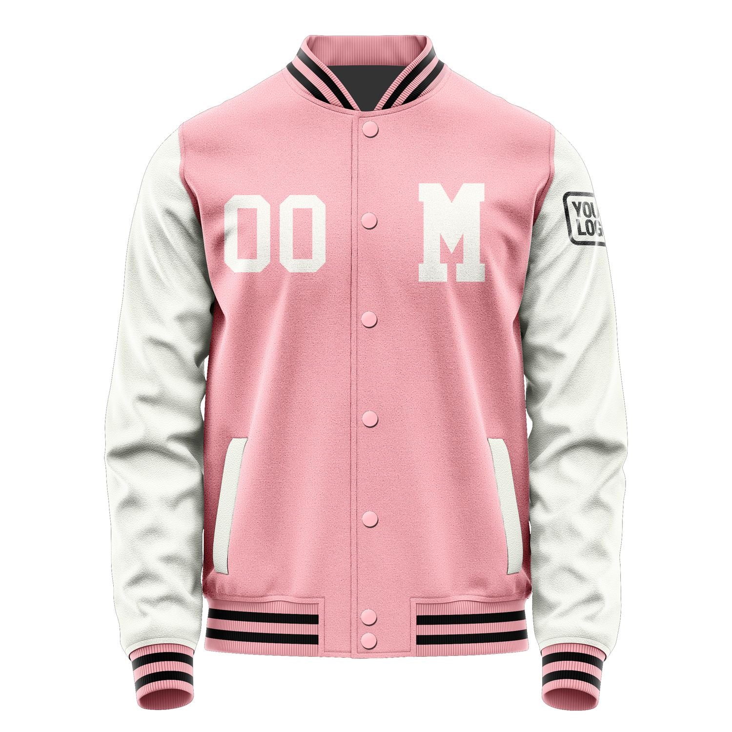 Maßgeschneidertes Rosa Weiß Jacke JB2121182117181817