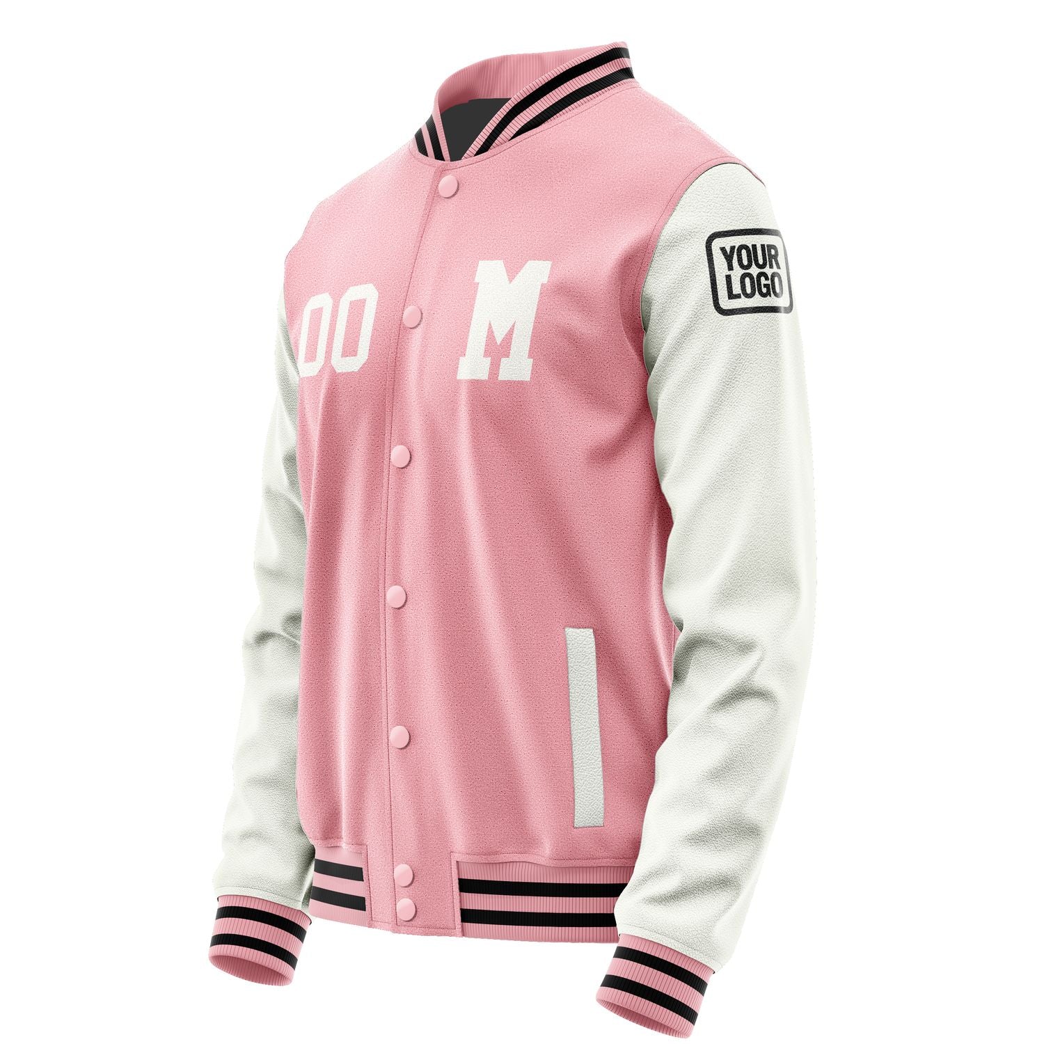 Maßgeschneidertes Rosa Weiß Jacke JB2121182117181817