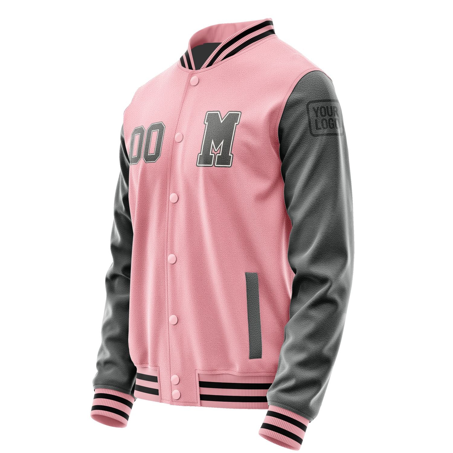 Maßgeschneidertes Rosa Dunkelgrau Jacke JB2121202117201817