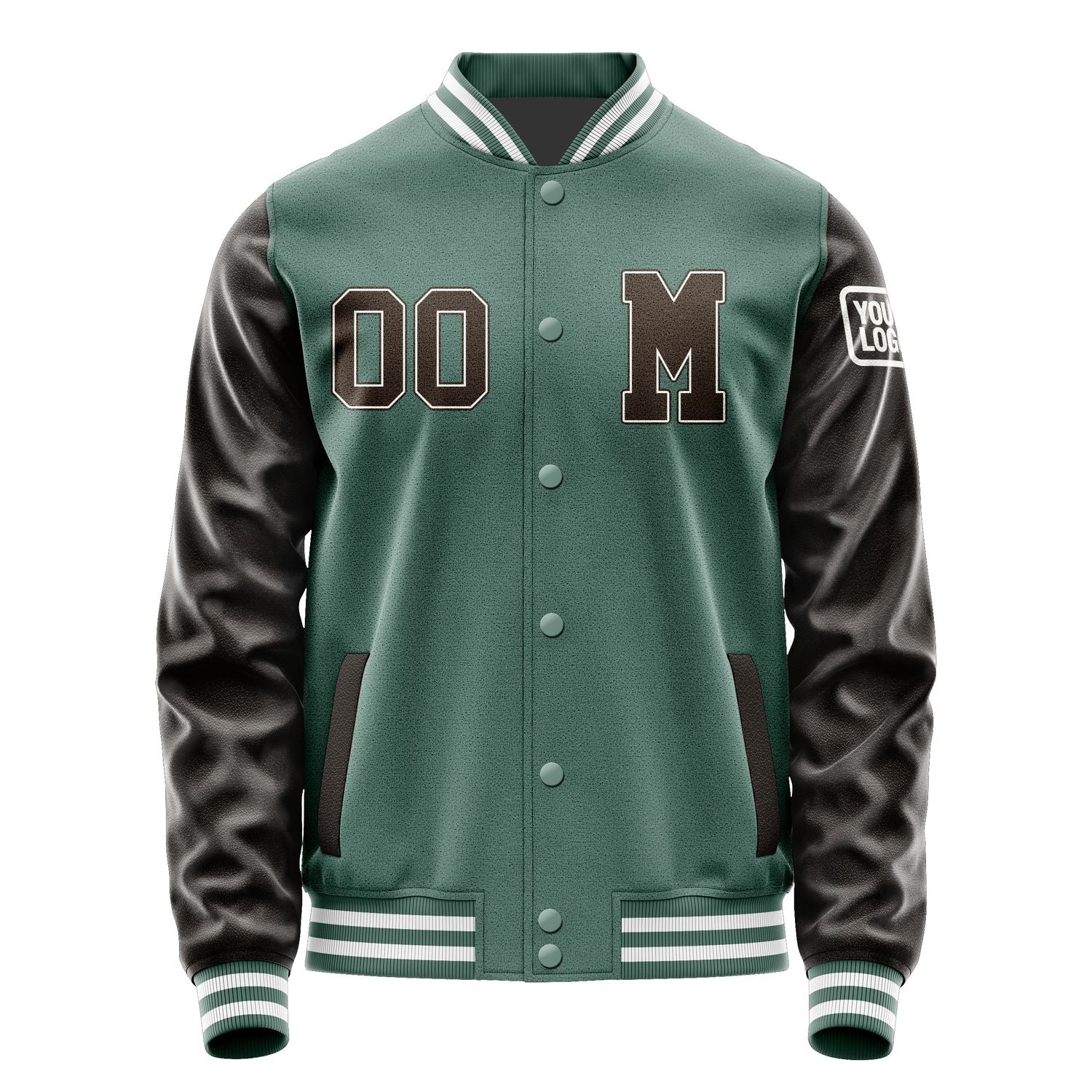 Maßgeschneidertes Blaugrün Braun Jacke JB2727012718011818