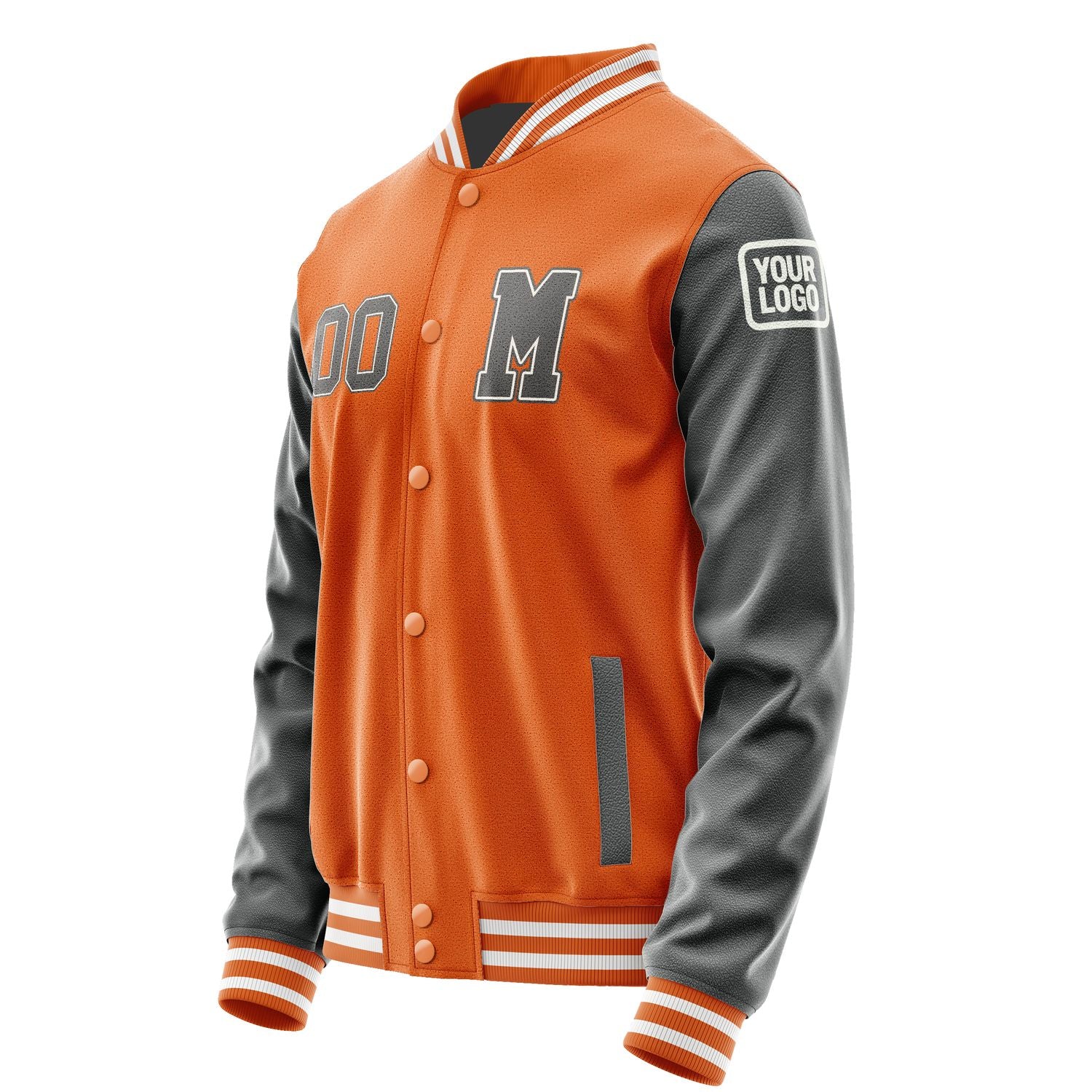 Maßgeschneidertes Orange Dunkelgrau Jacke JB2828202818201818