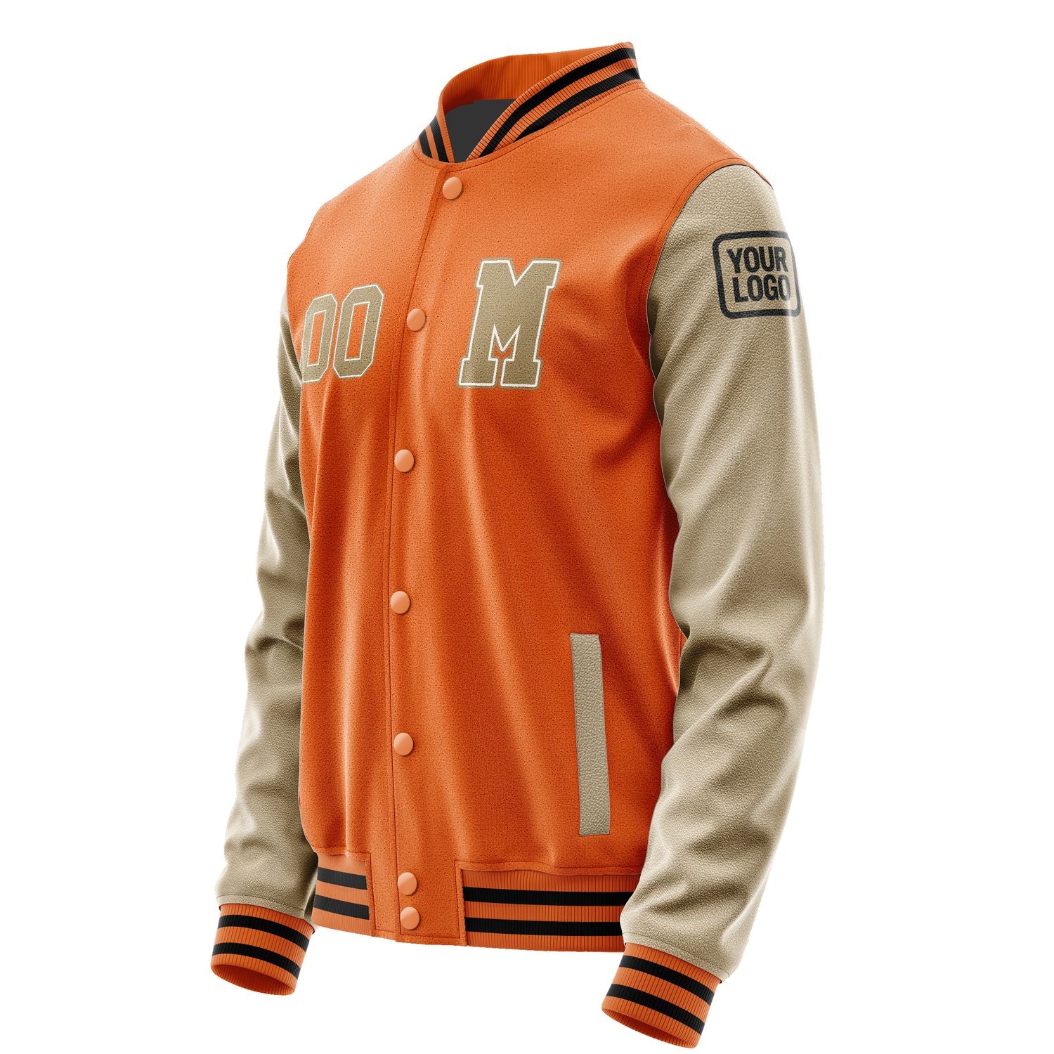 Maßgeschneidertes Orange Hellkhaki Jacke JB2828252817251817