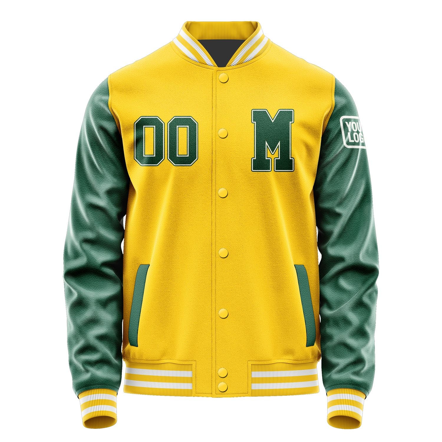 Maßgeschneidertes Gold Moosgrün Jacke JB3030053018051818