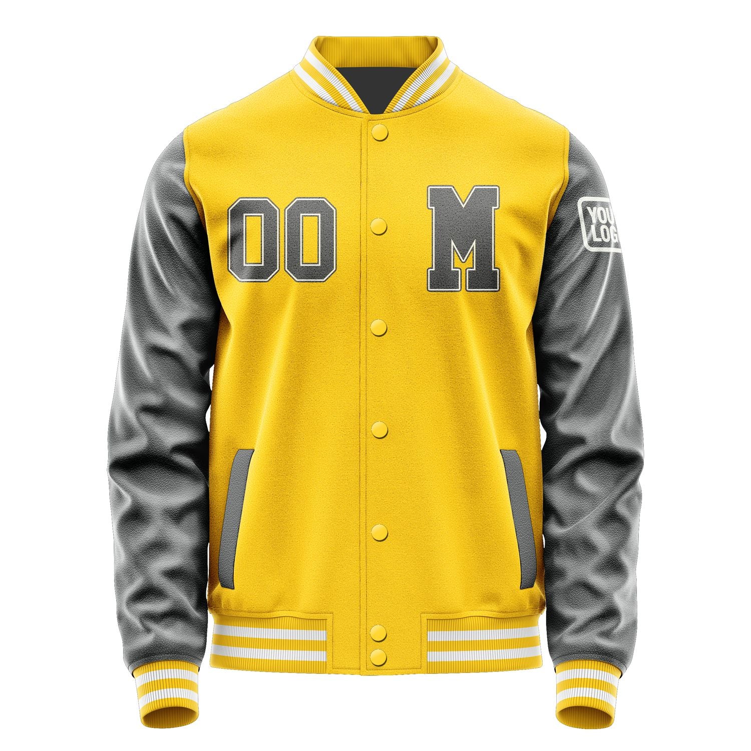 Maßgeschneidertes Gold Dunkelgrau Jacke JB3030203018201818