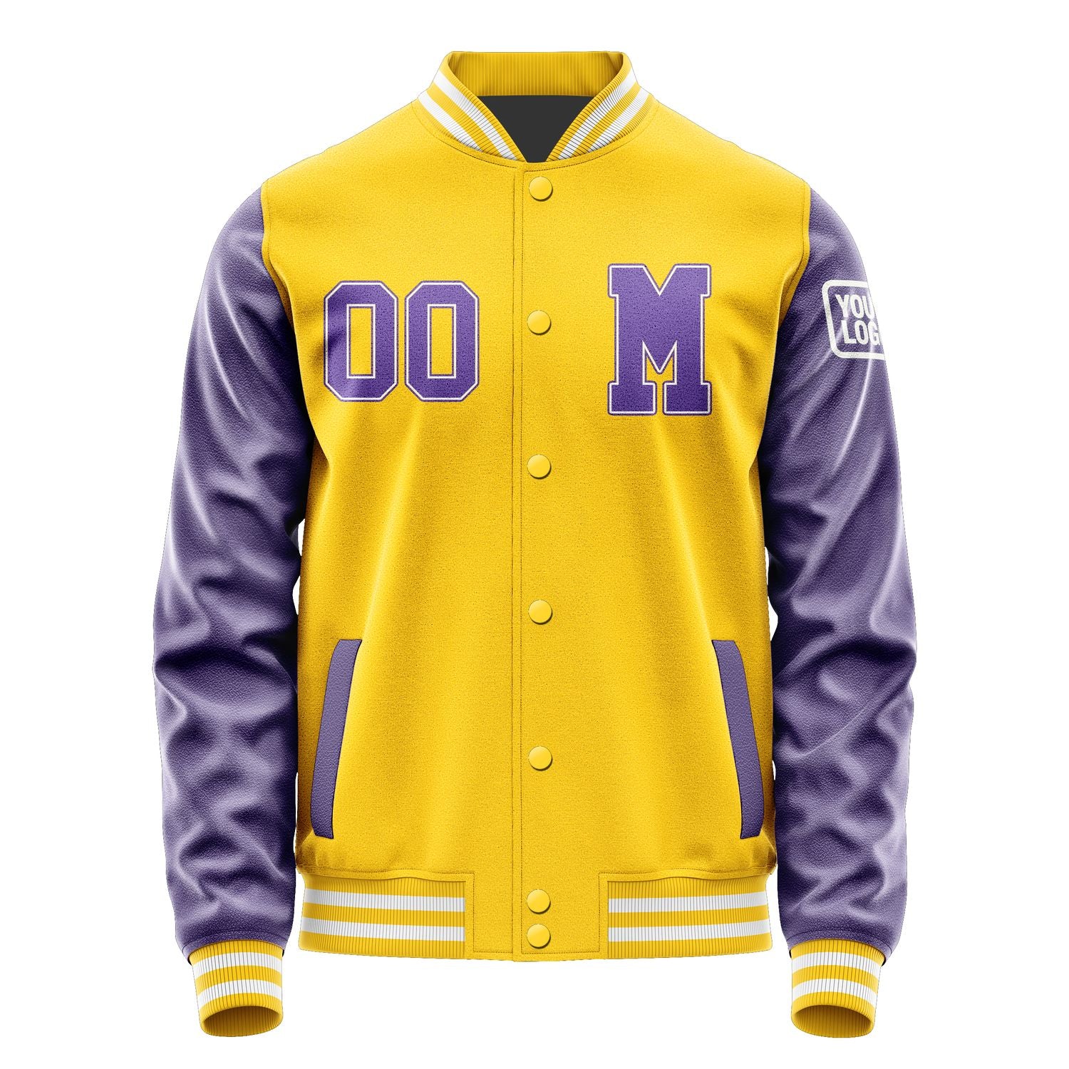 Maßgeschneidertes Gold Lavendel Jacke JB3030233018231818