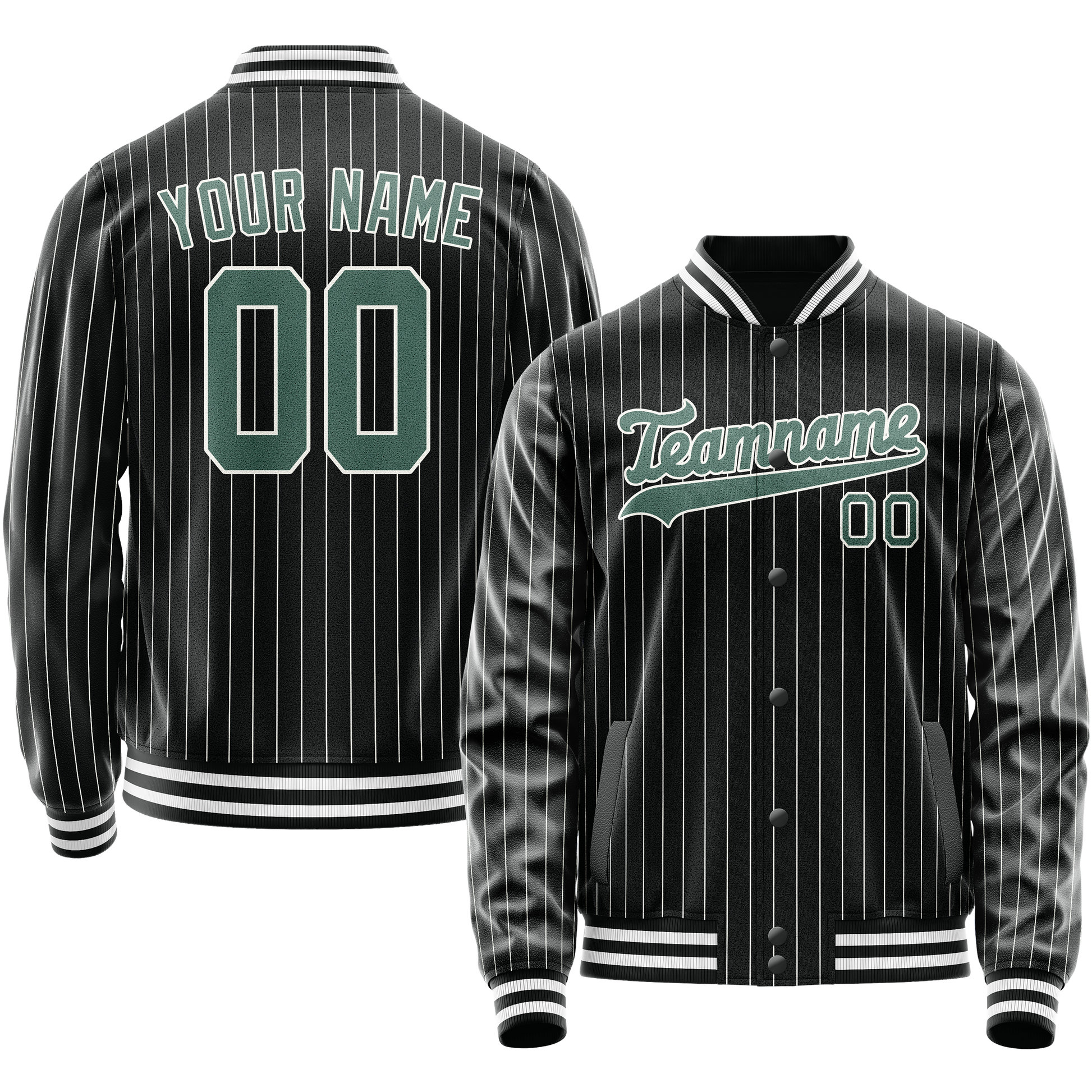 Maßgeschneidertes Schwarz Blaugrün Jacke JA02240617HF040